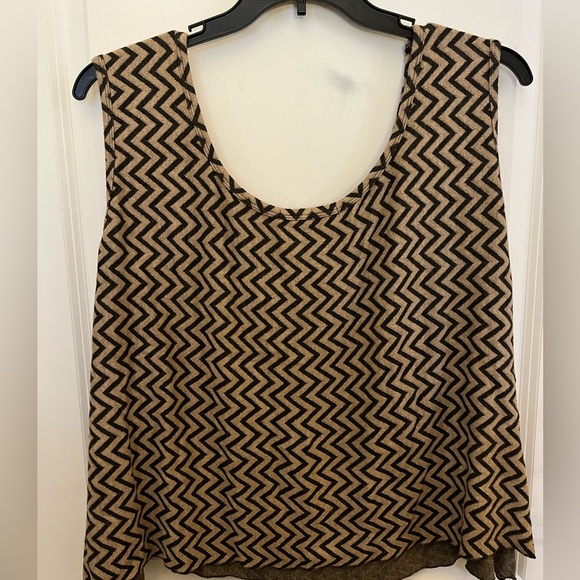 EUC Olivia Harper for Lee Lee’s Valise chevron sweater set in brown/tan/gold, 2X - Picture 12 of 12